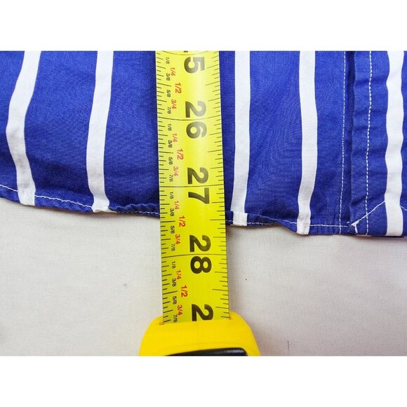 Polo Ralph Lauren Classic Fit Size 12 Womens Blue White Stripe Chest Logo Shirt - Picture 8 of 10